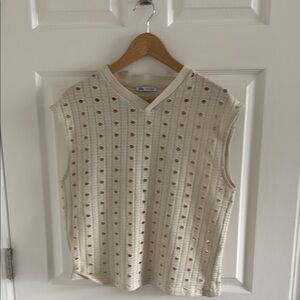 Zara Beige Sleeveless Tank Top
